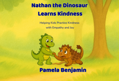 Nathan the Dinosaur Learns Kindness – Book Cover Nathan the Dinosaur Learns Kindness book cover – helping kids practice kindness with empathy and joy