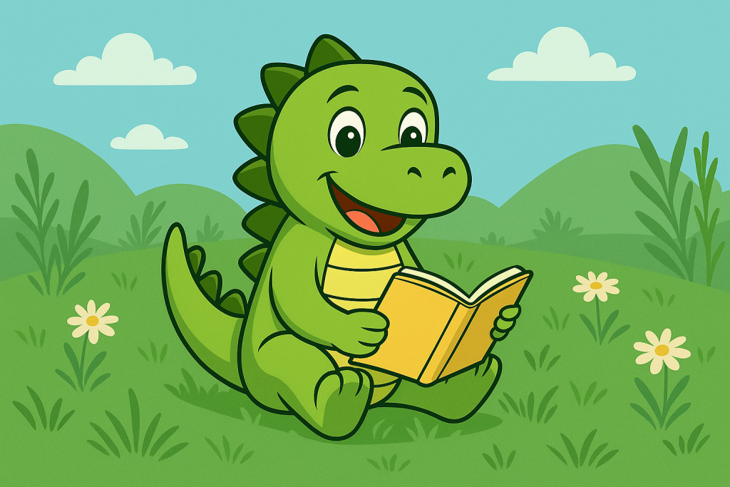 nathan reading in a meadow